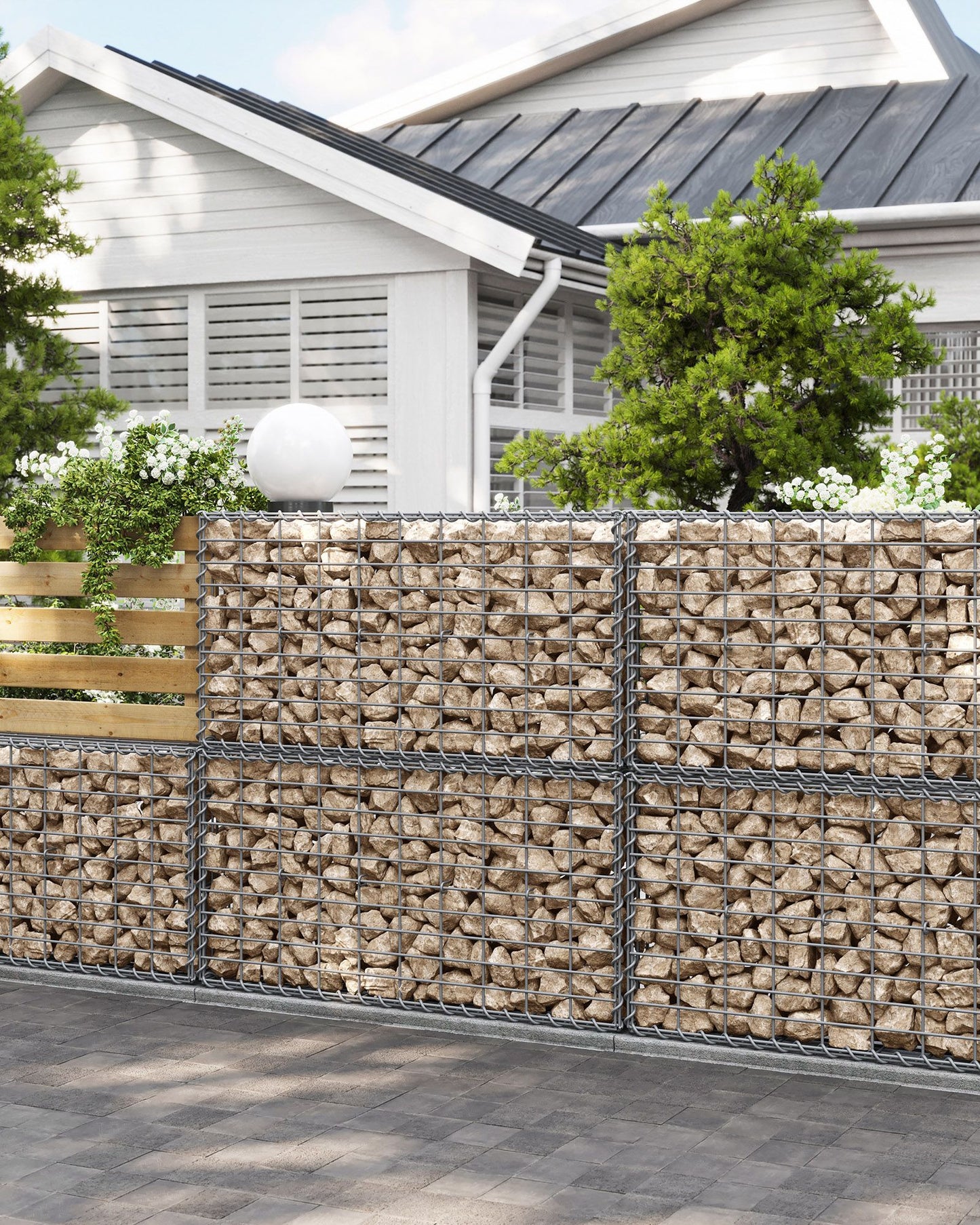 Gabion Basket, Metal Gabion Cages for Stones 100 x 50 x 30 cm - image 44