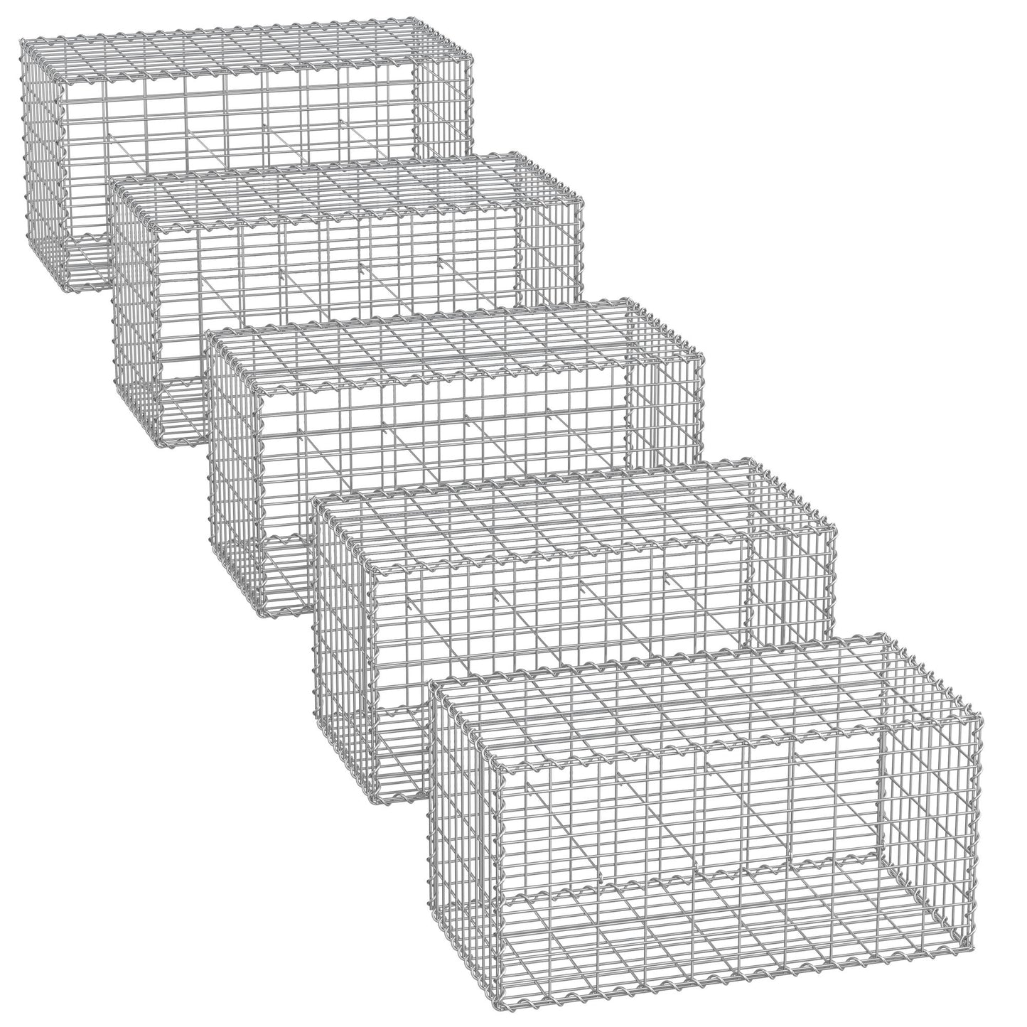 Gabion Basket Garden Fence 100 x 50 x 50 cm - image 29