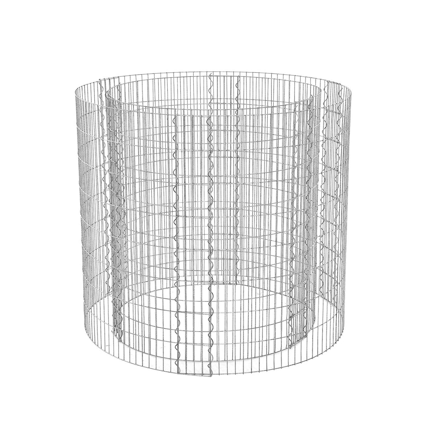 Silver Metal Round Tall Gabion Planter, 90 x 80 cm (Dia. x H) - image 8