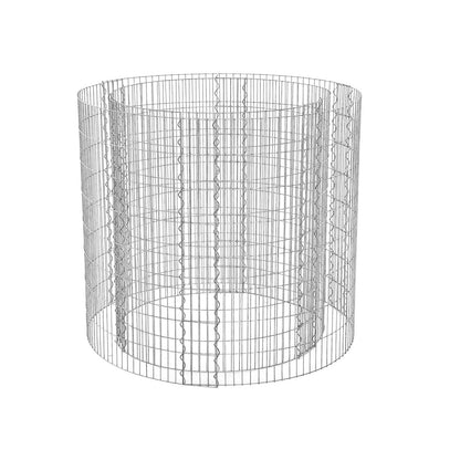 Silver Metal Round Tall Gabion Planter, 90 x 80 cm (Dia. x H) - image 8