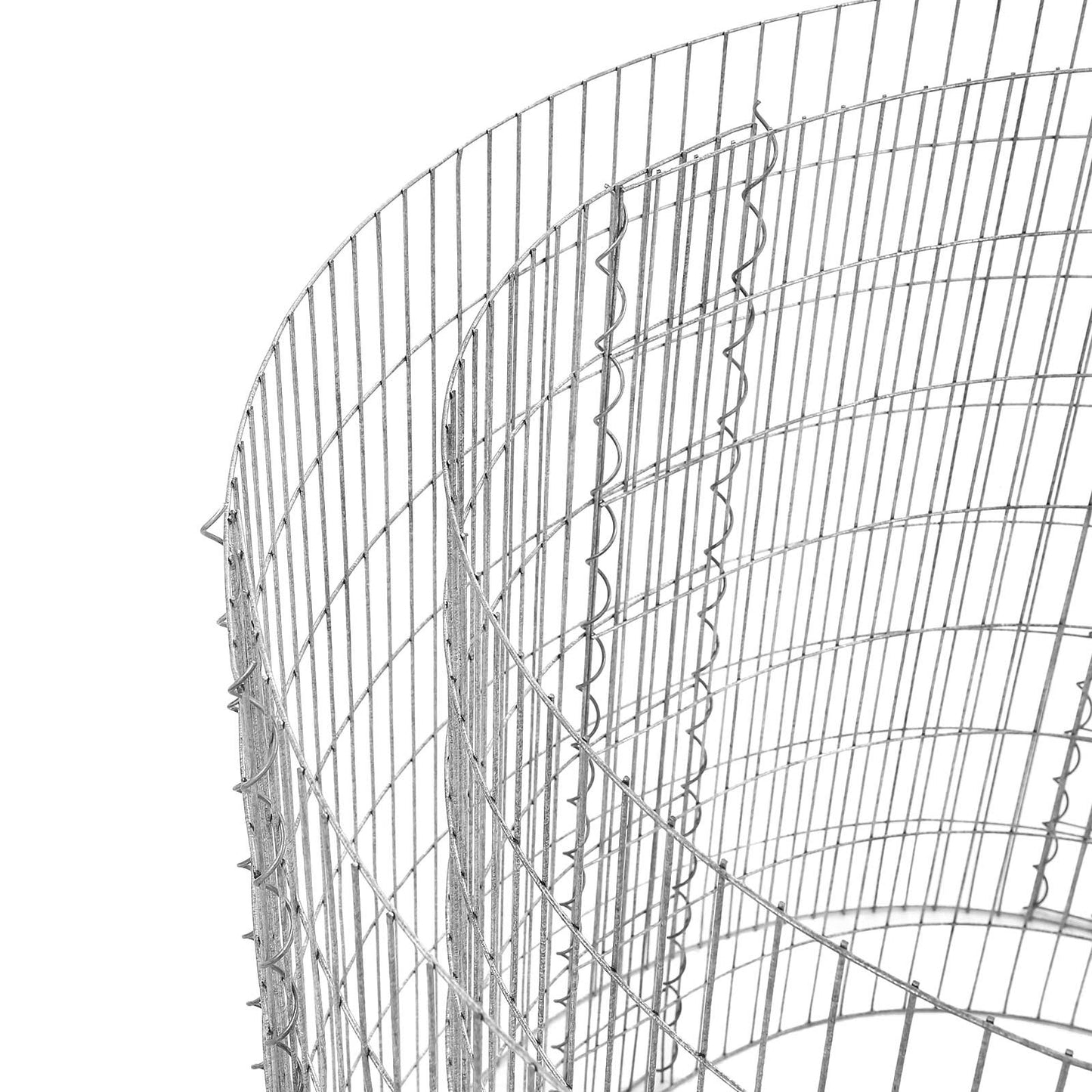 Silver Metal Round Tall Gabion Planter, 90 x 80 cm (Dia. x H) - image 5
