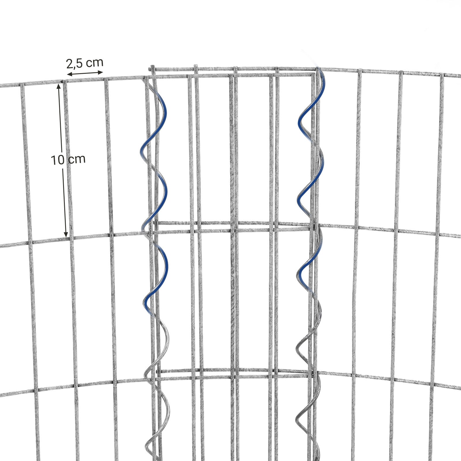 Silver Metal Round Tall Gabion Planter, 90 x 80 cm (Dia. x H) - image 7