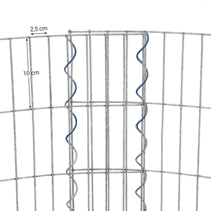 Silver Metal Round Tall Gabion Planter, 90 x 80 cm (Dia. x H) - image 7