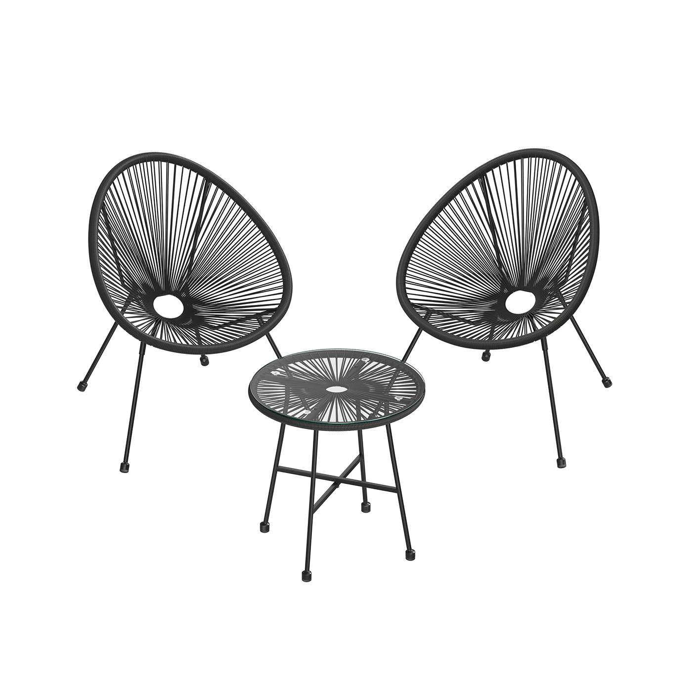 3 Pieces Acapulco Chairs Set - image 1
