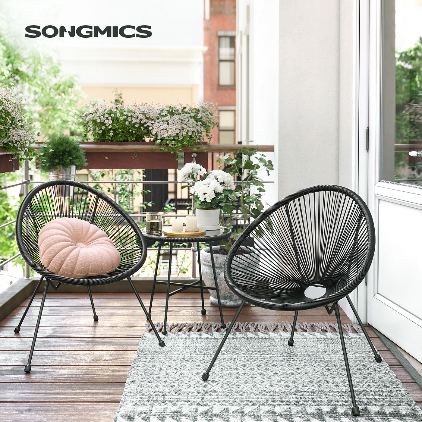 3 Pieces Acapulco Chairs Set - image 2