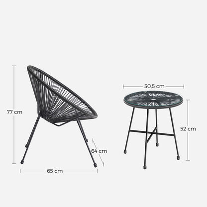 3 Pieces Acapulco Chairs Set - image 6