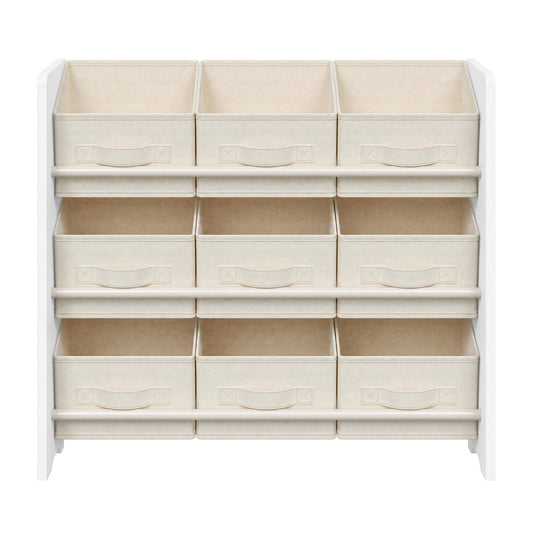 Toy Organiser, Kid Toy Shelf with 9 Non-Woven Fabric Boxes, for Children's Room and Playroom - image 1