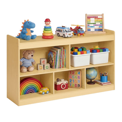 Kids' Toy Storage Shelf, Montessori Shelf with 5 Compartments, Storage Unit for Children's Room Playroom - image 1