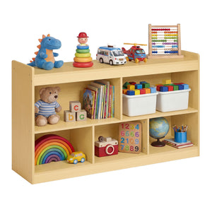 Kids' Toy Storage Shelf, Montessori Shelf with 5 Compartments, Storage Unit for Children's Room Playroom - image 1