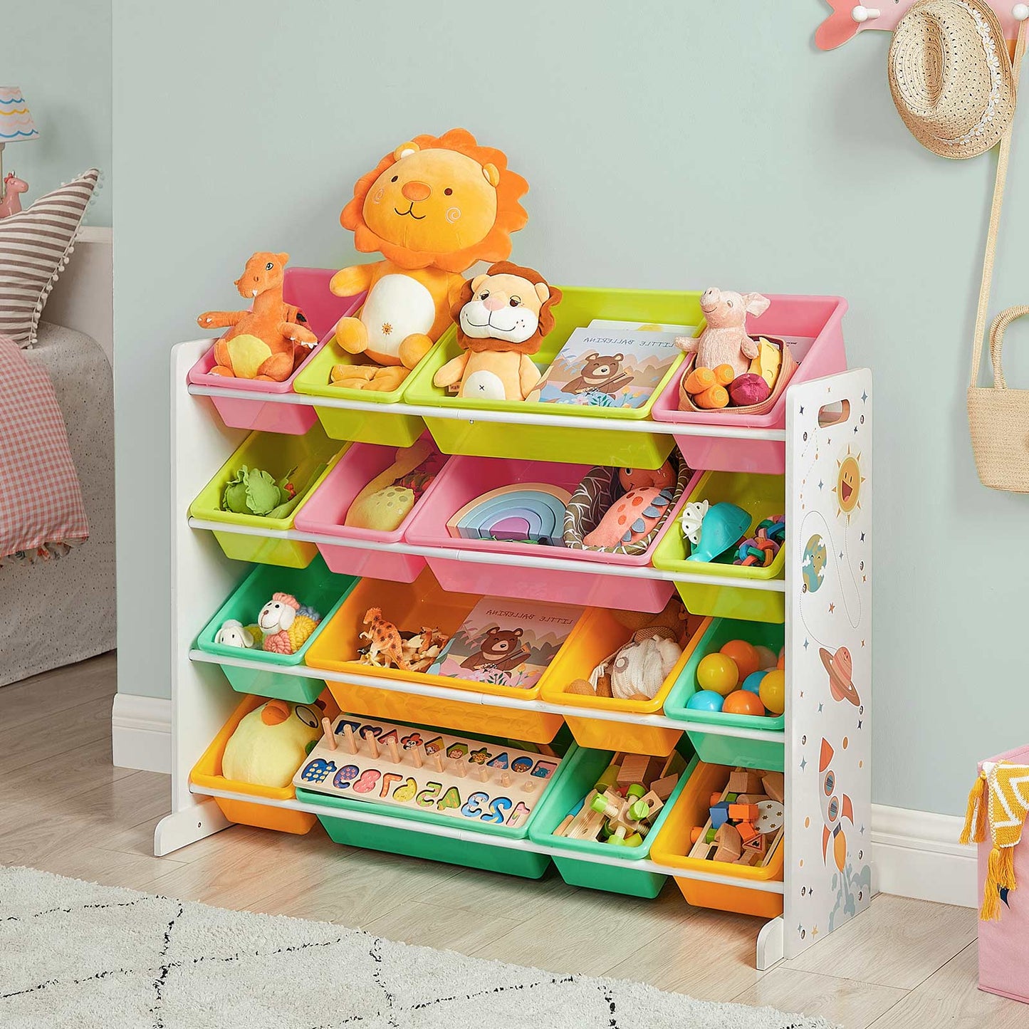 White Toy Organiser with Removable Containers - image 3