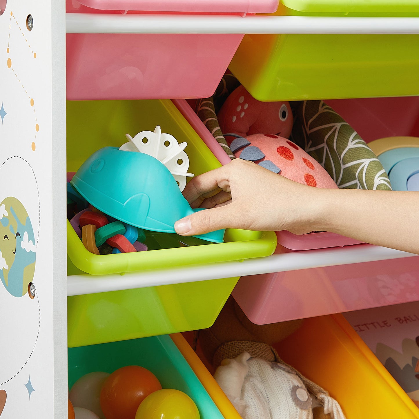 White Toy Organiser with Removable Containers - image 5