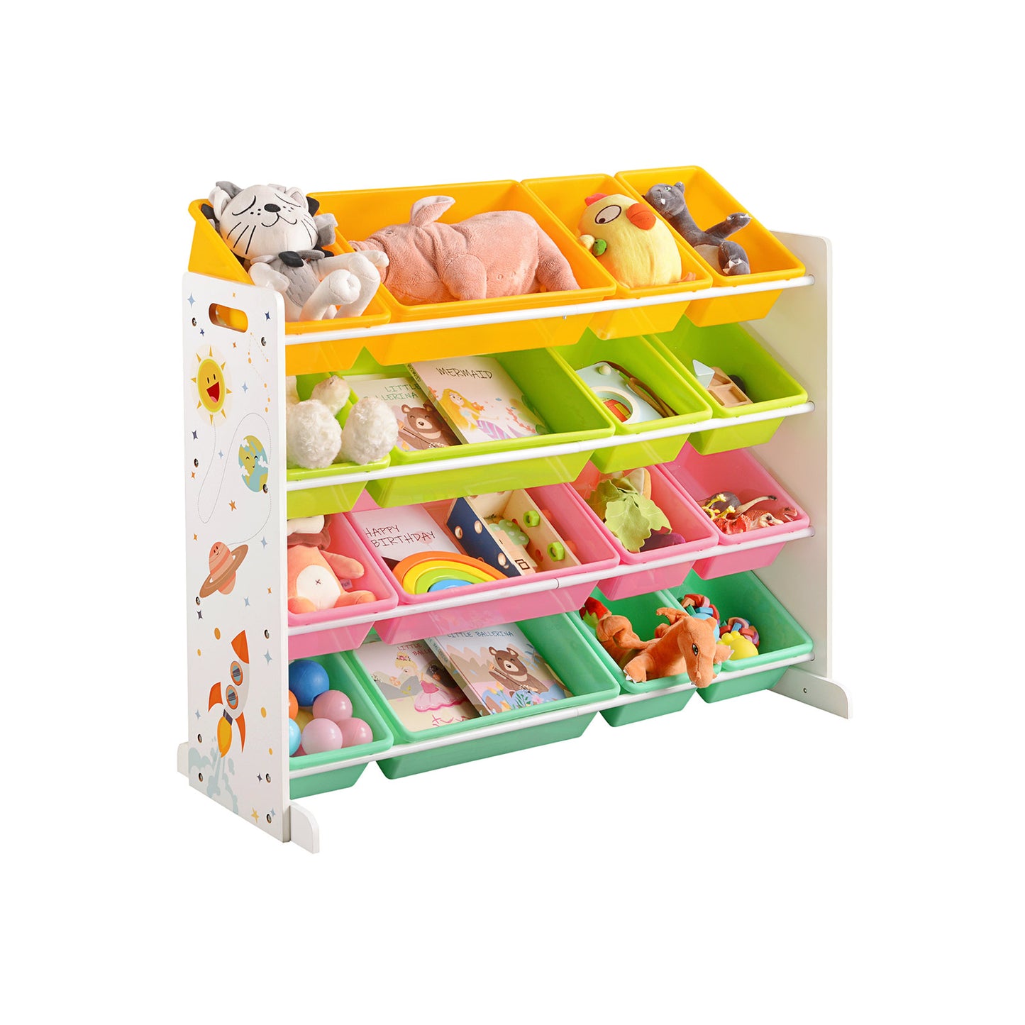 White Toy Organiser with Removable Containers - image 6