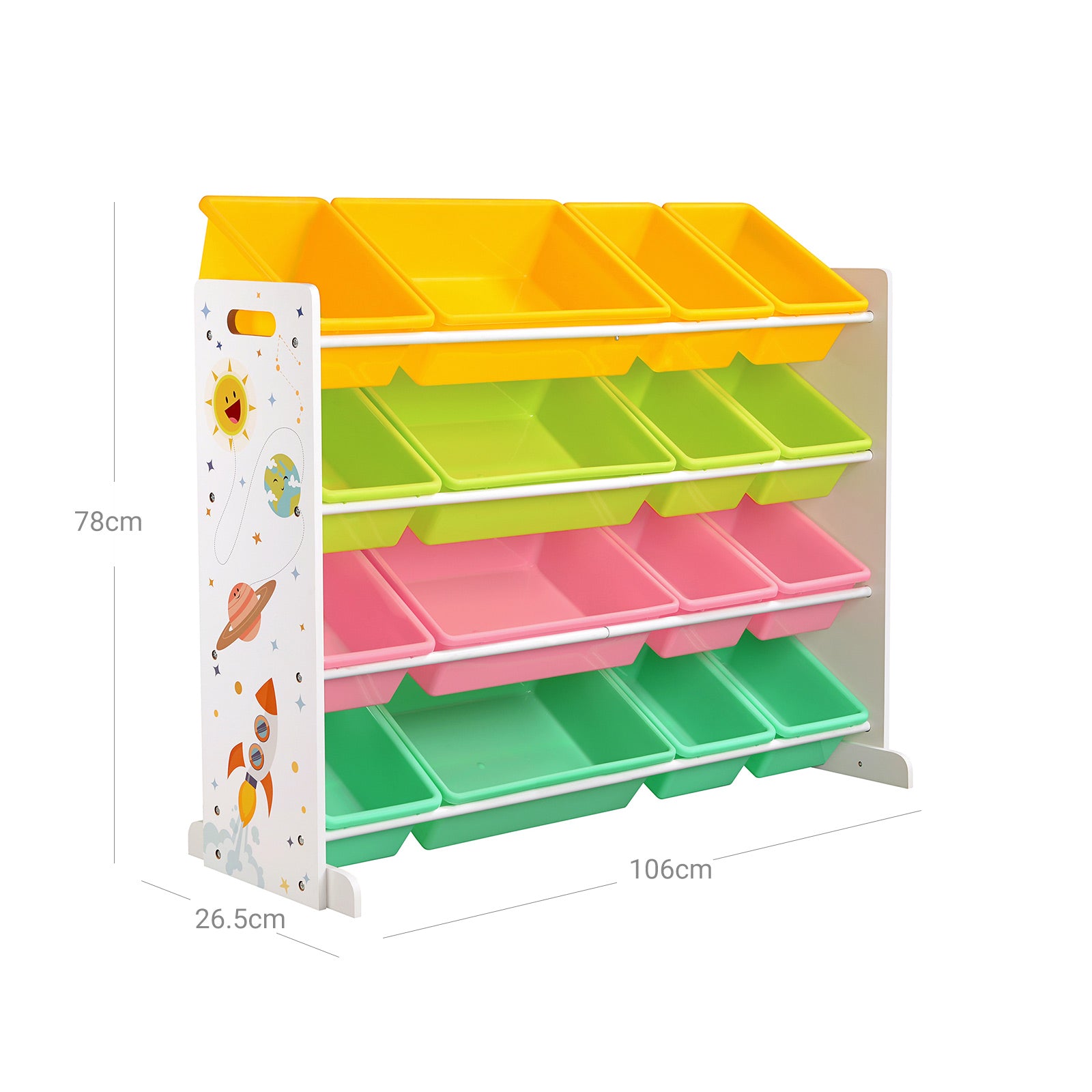 White Toy Organiser with Removable Containers - image 7