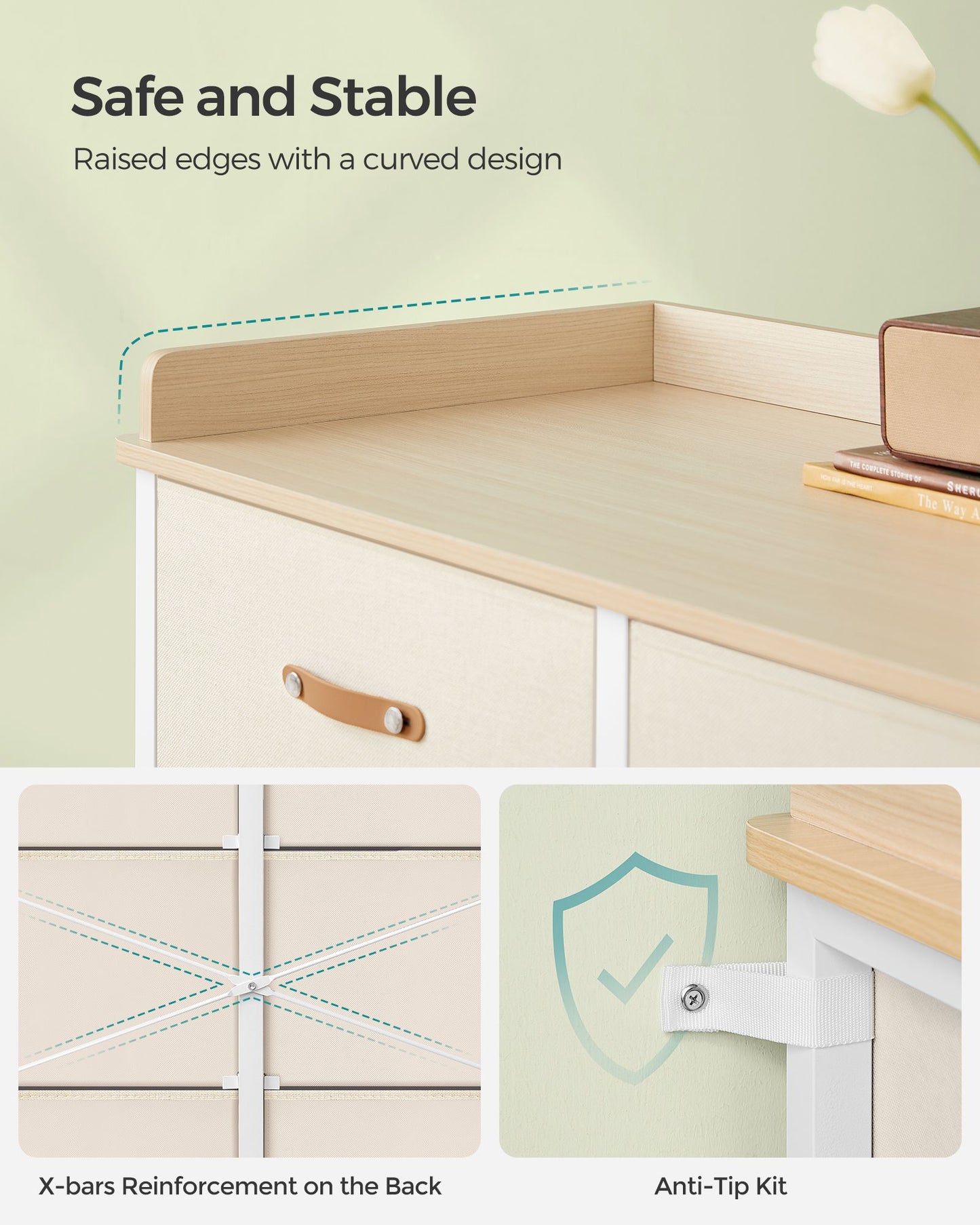 Water-Resistant Kids Dresser with 6 Drawers