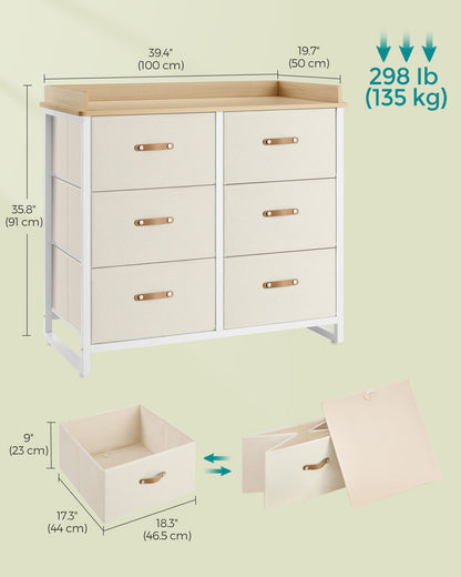 Water-Resistant Kids Dresser with 6 Drawers