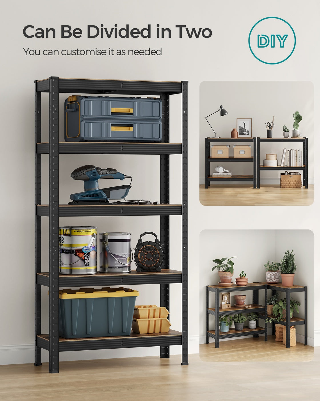 Set of 2 Silver Garage Shelving - image 36