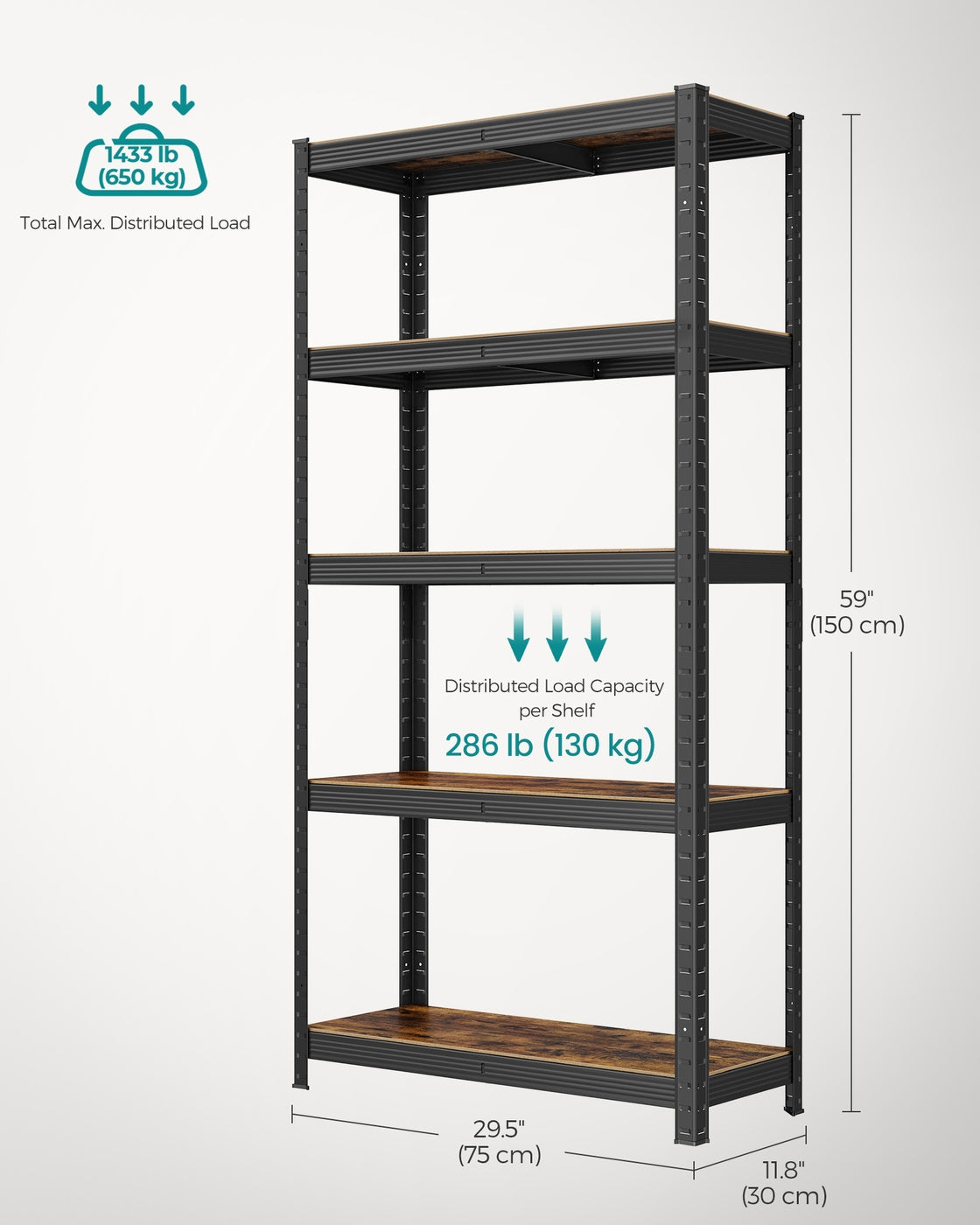 Set of 2 Silver Garage Shelving - image 37