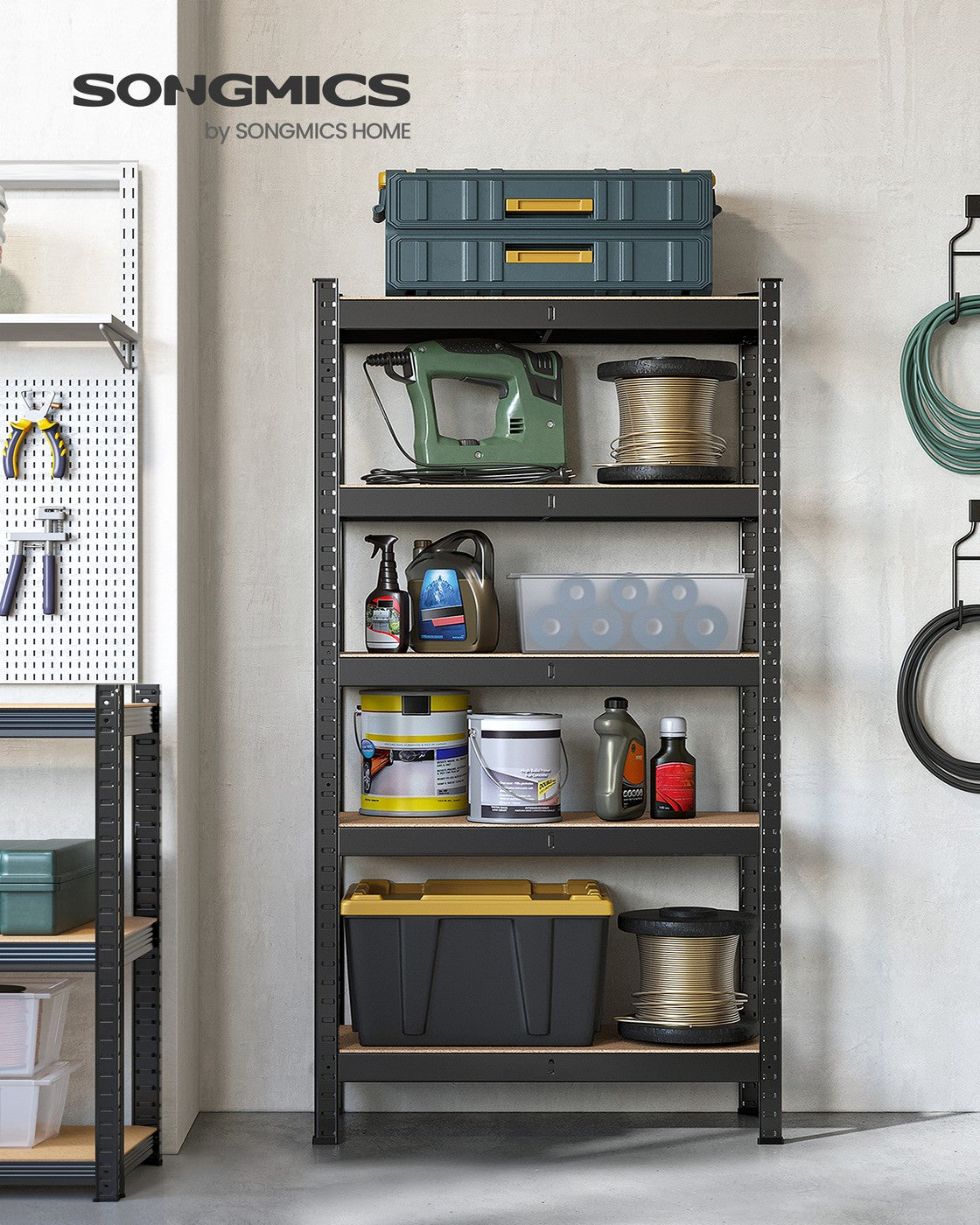 Set of 2 Silver Garage Shelving - image 12