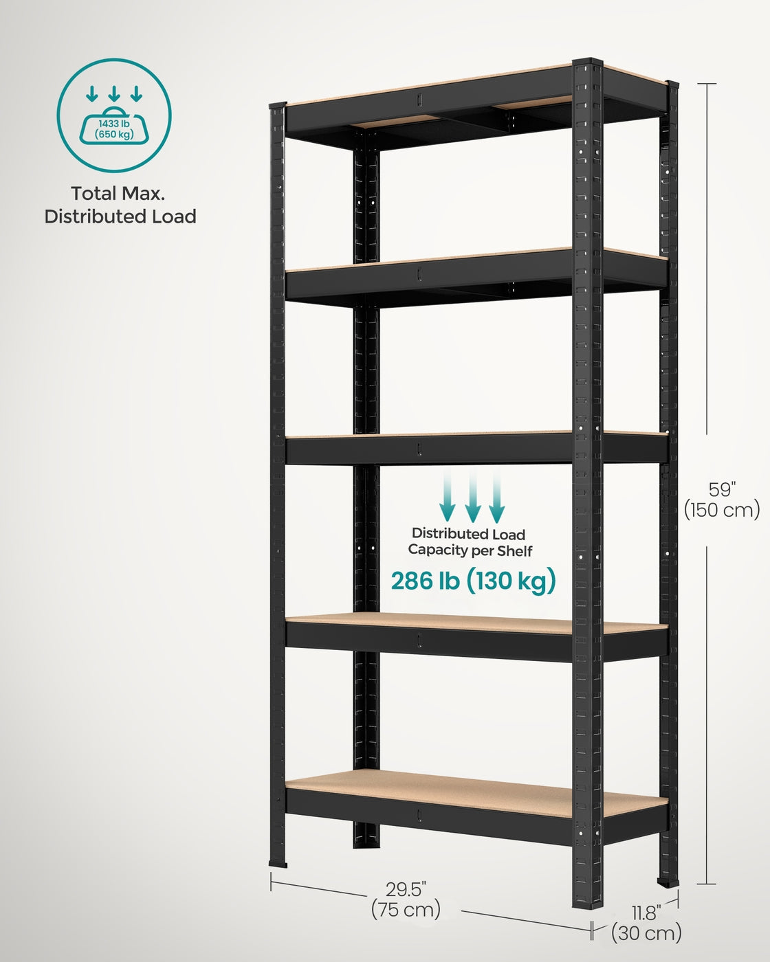 Set of 2 Silver Garage Shelving - image 17