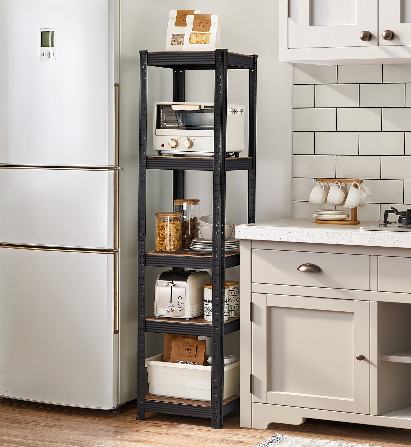 5-Tier Steel Shelving Unit,bookshelf 37 x 37 x 150 cm - image 6