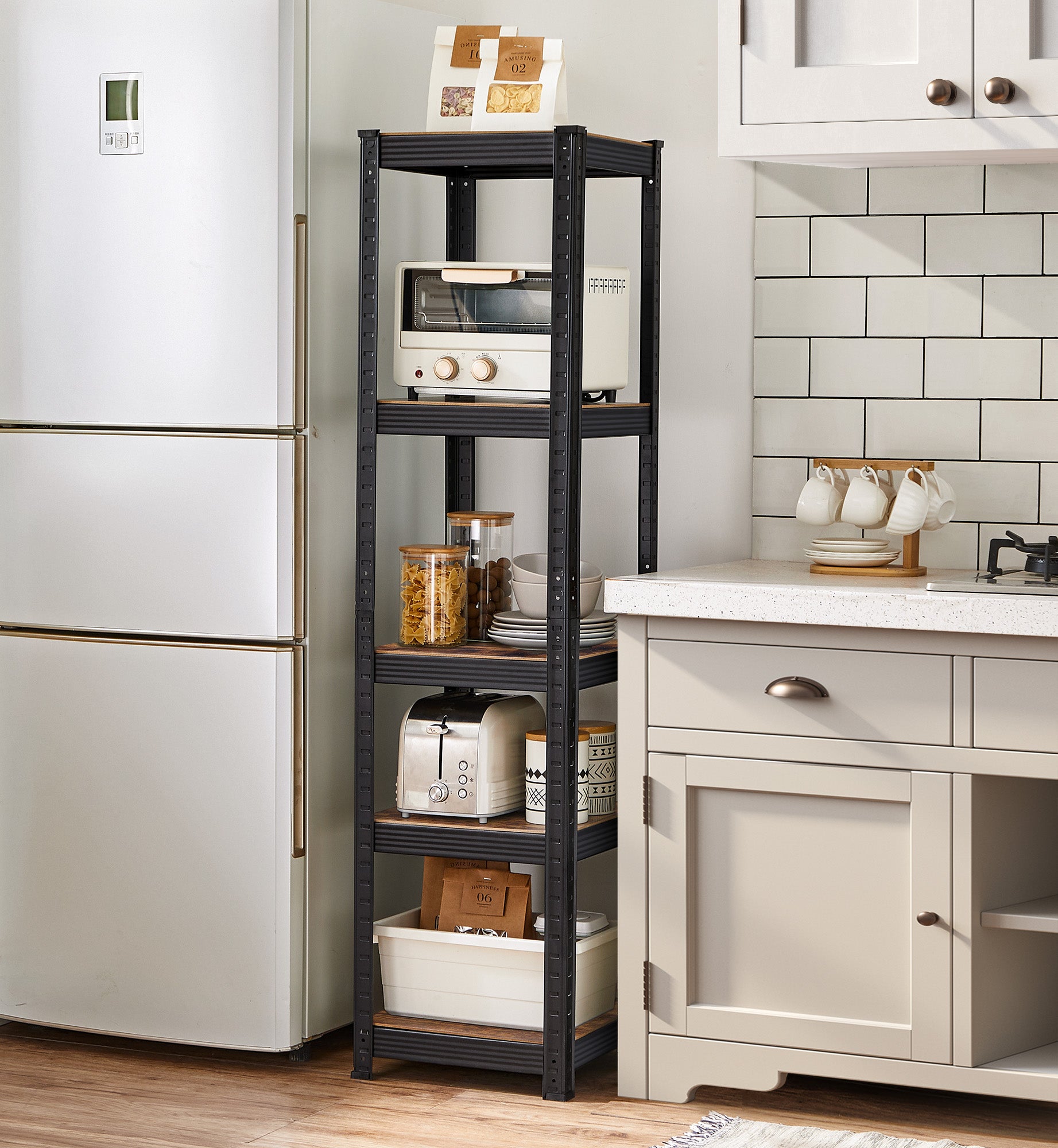 5-Tier Steel Shelving Unit,bookshelf 37 x 37 x 150 cm - image 6