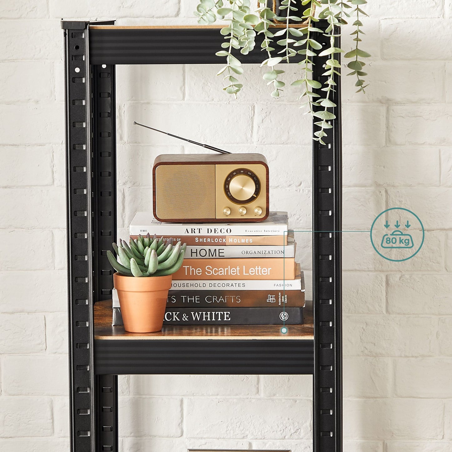 5-Tier Steel Shelving Unit,bookshelf 37 x 37 x 150 cm - image 7