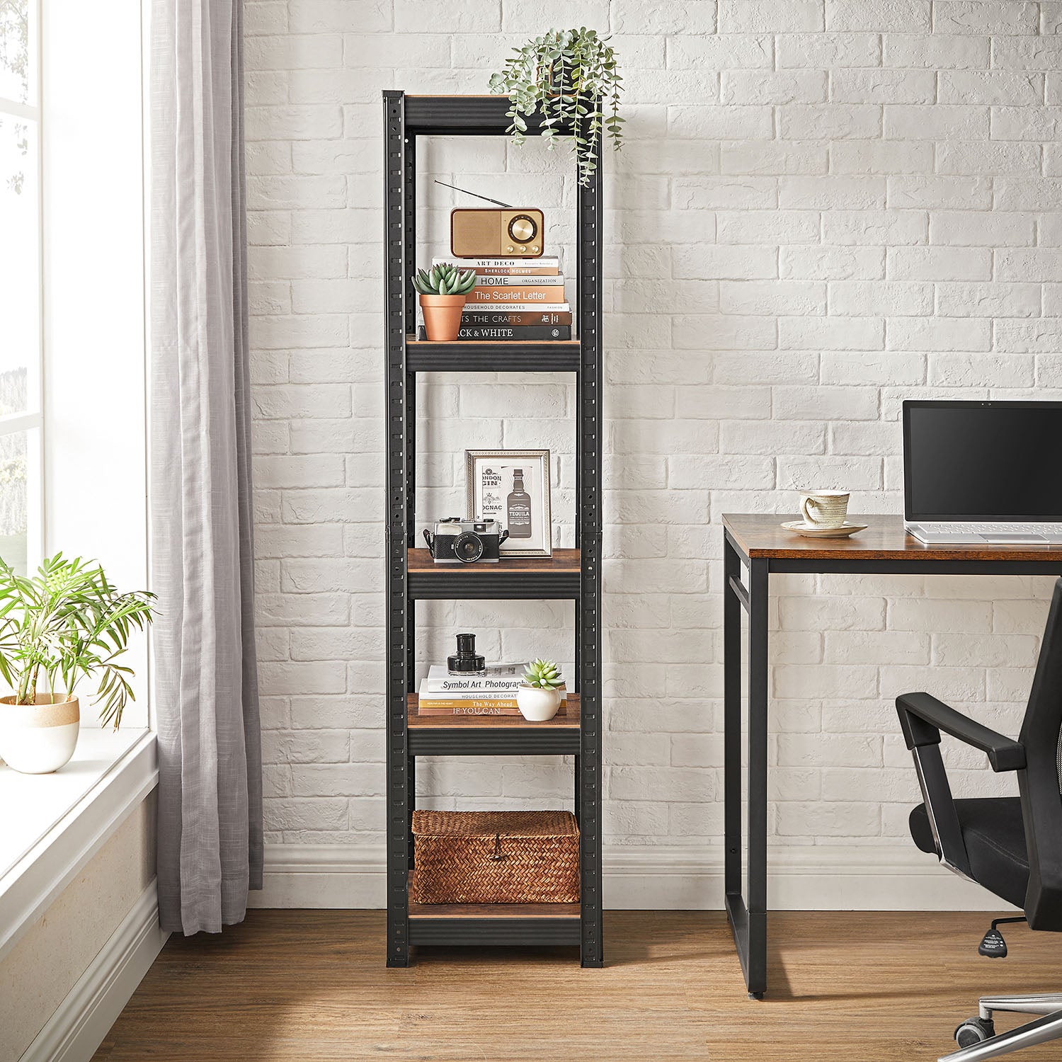 5-Tier Steel Shelving Unit,bookshelf 37 x 37 x 150 cm - image 16