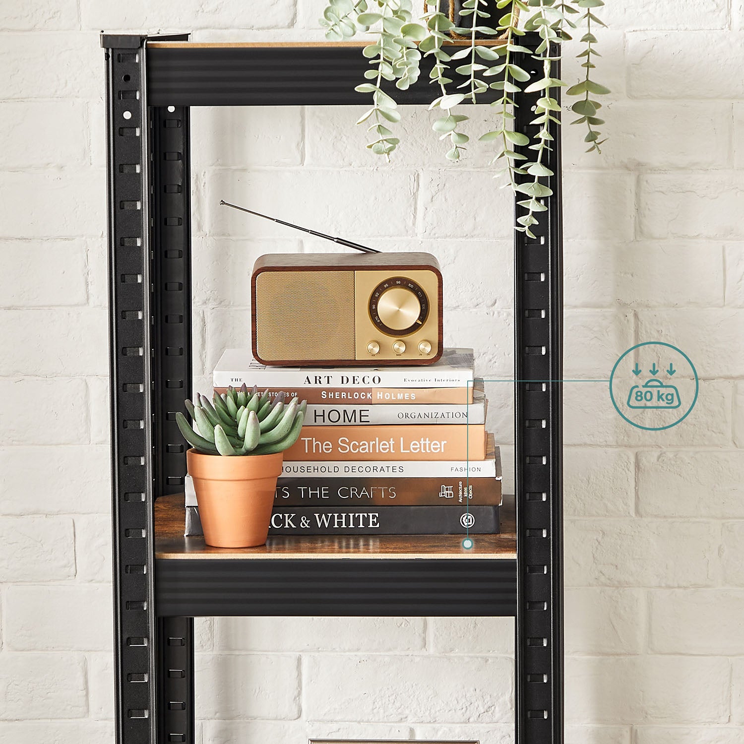 5-Tier Steel Shelving Unit,bookshelf 37 x 37 x 150 cm - image 18