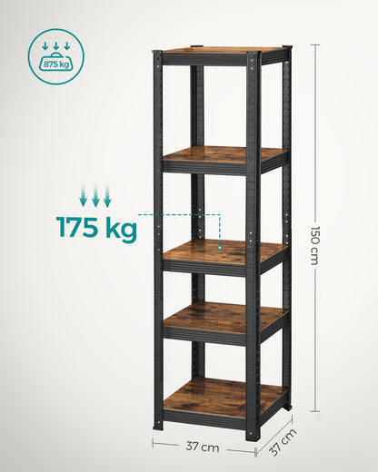 5-Tier Steel Shelving Unit,bookshelf 37 x 37 x 150 cm - image 20