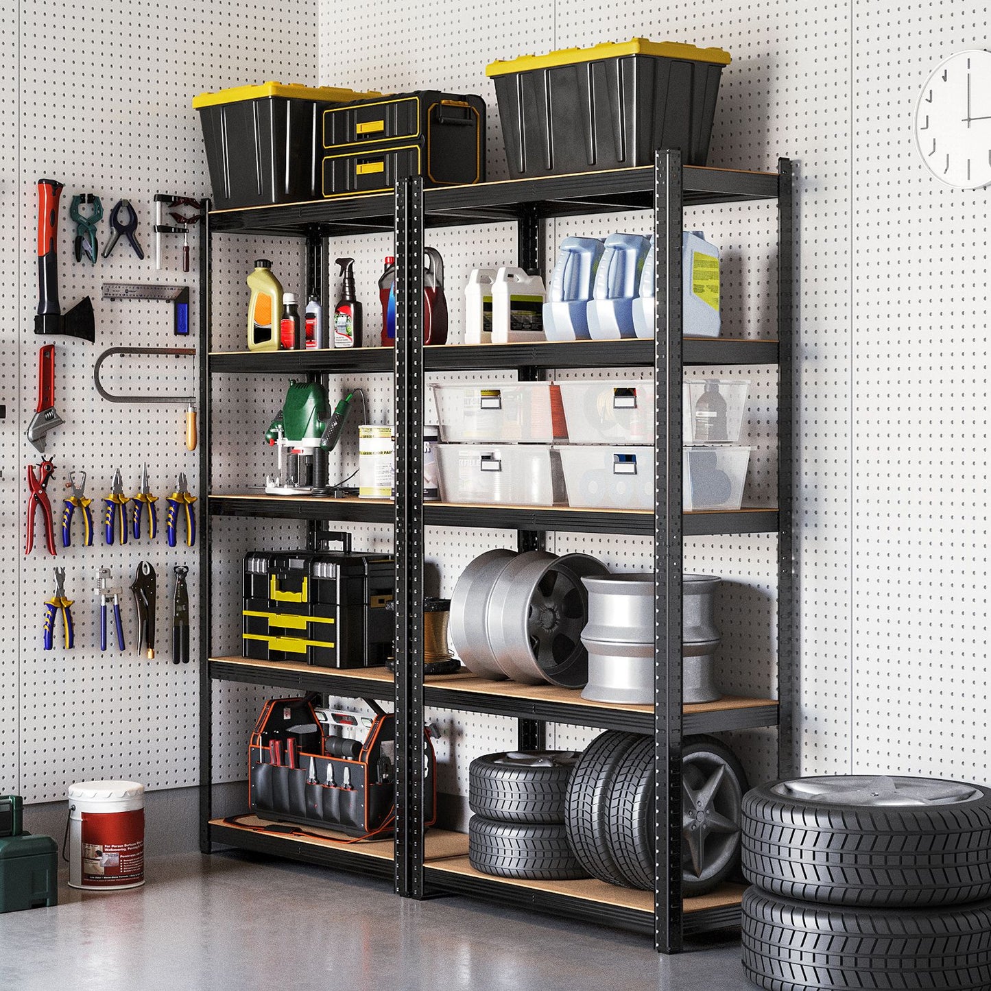 5-Tier Steel Shelving Unit 40 x 90 x 180 cm - image 2