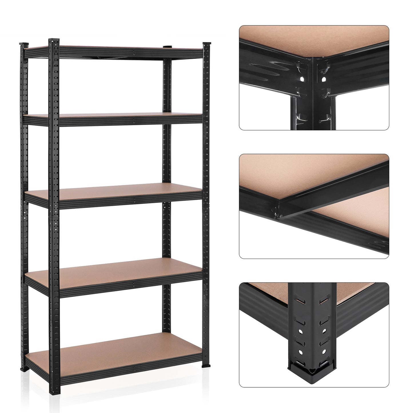 5-Tier Steel Shelving Unit 40 x 90 x 180 cm - image 5