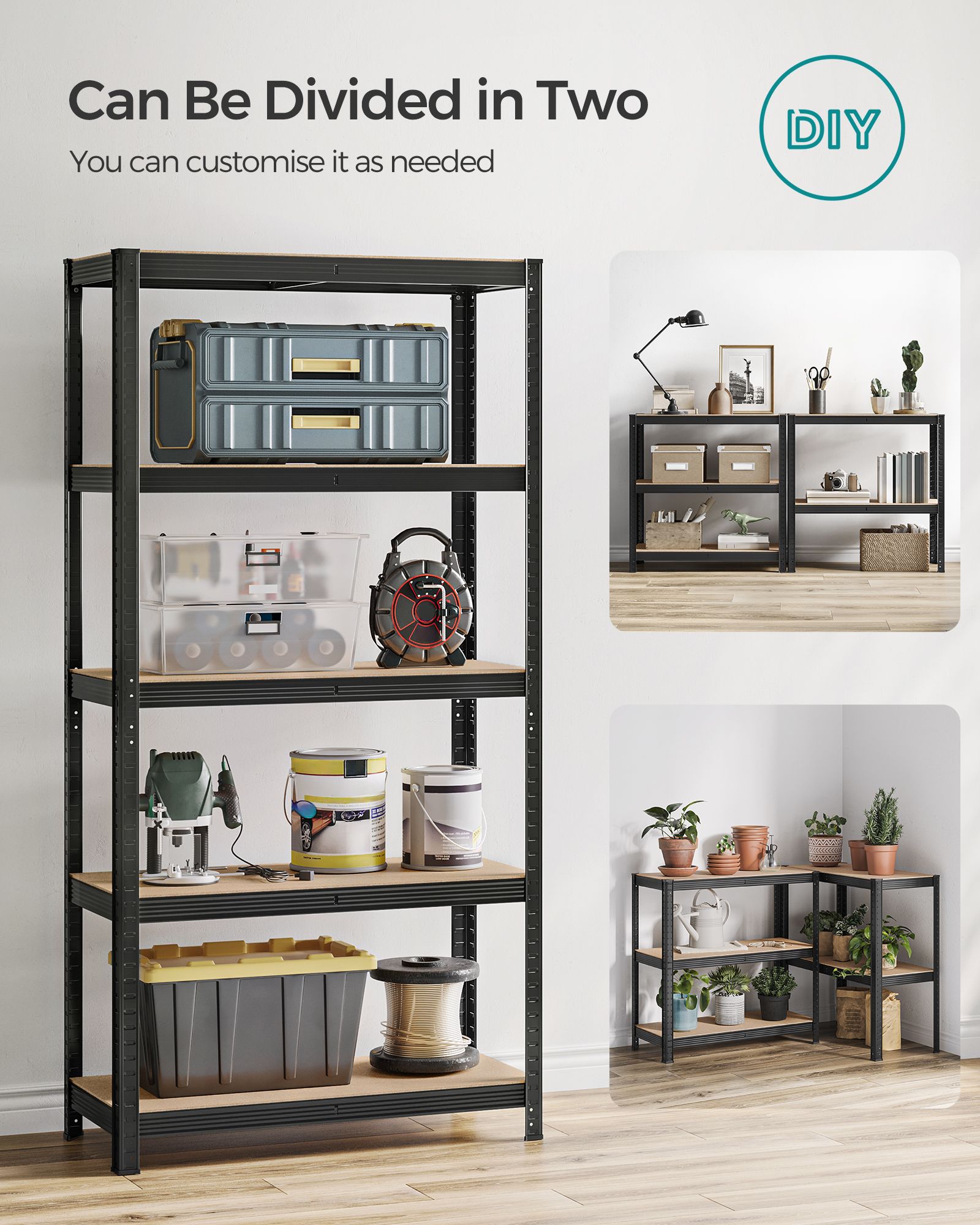 Set of 2 Silver Garage Shelving - image 83