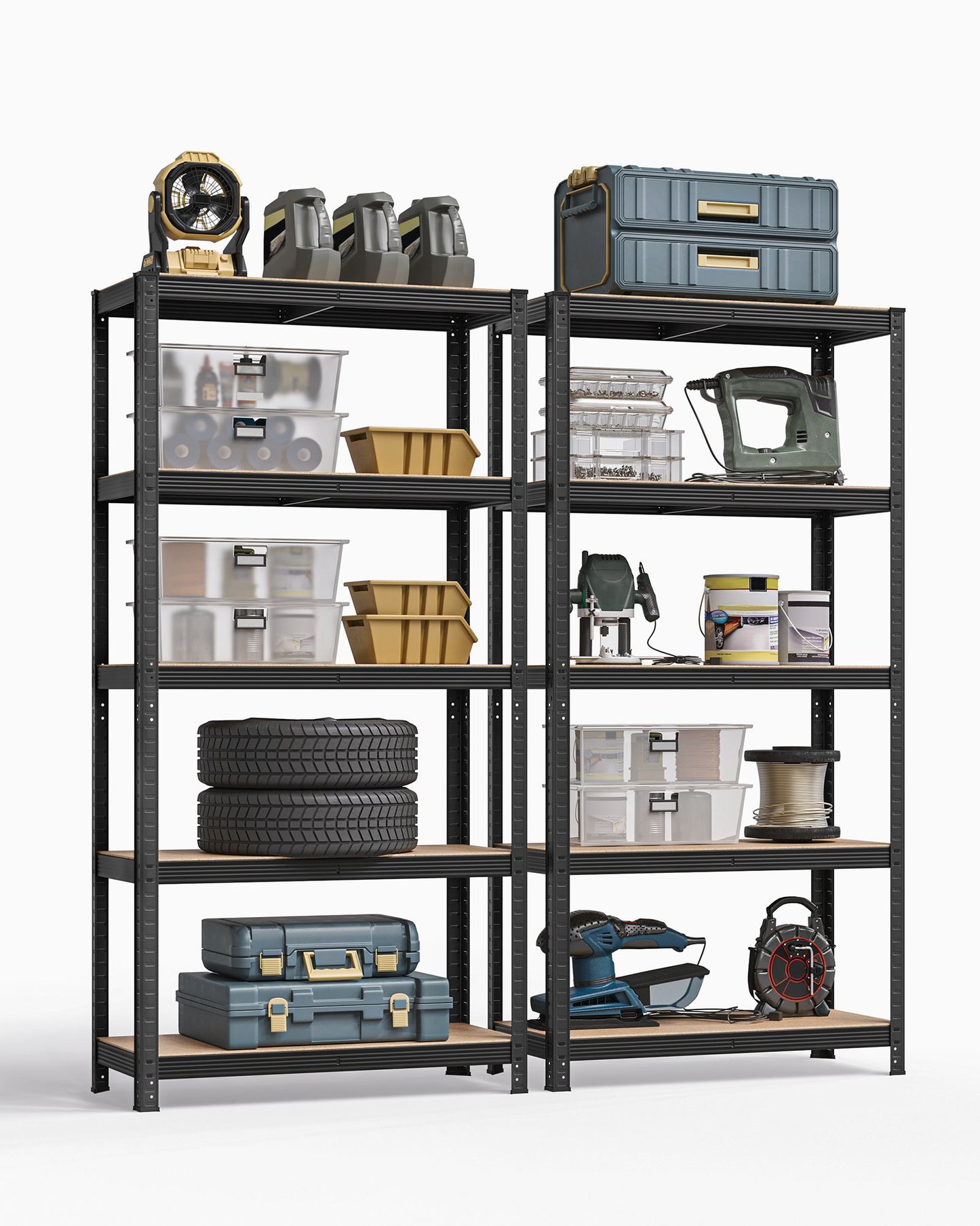 Set of 2 Silver Garage Shelving - image 86