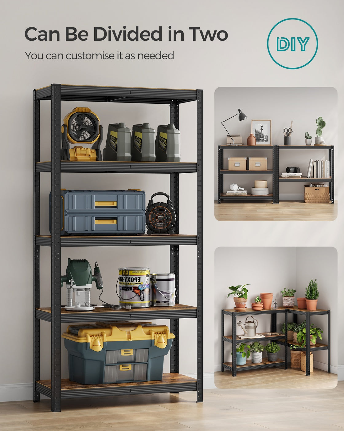 Set of 2 Silver Garage Shelving - image 46