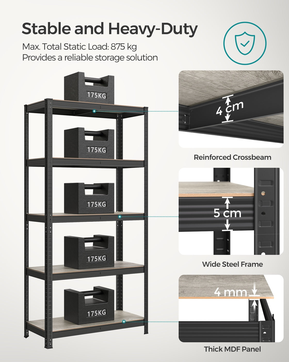 Set of 2 Silver Garage Shelving - image 23