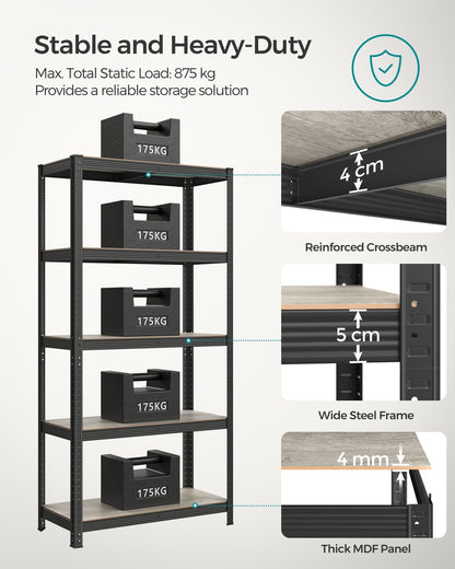 Set of 2 Silver Garage Shelving - image 23