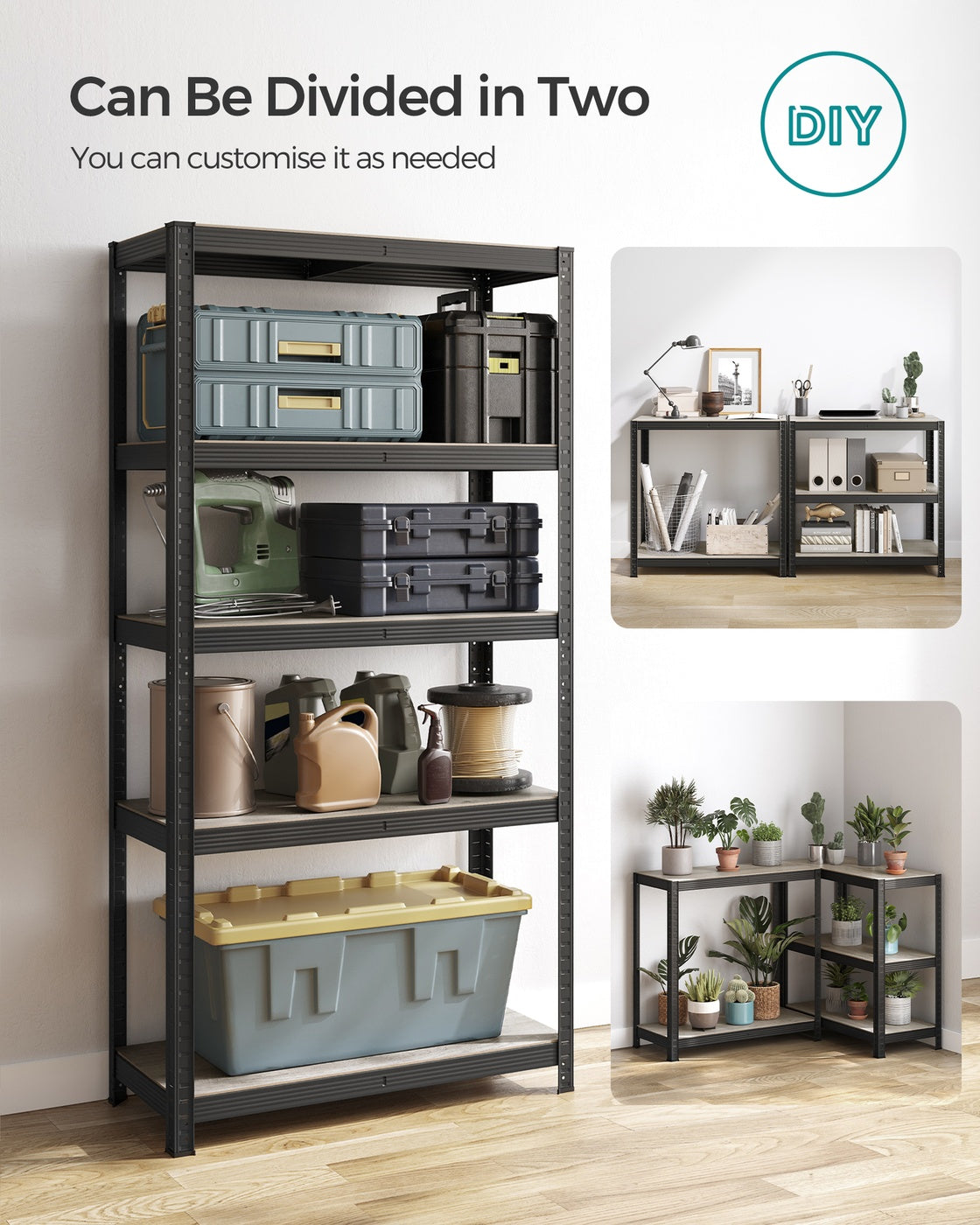 Set of 2 Silver Garage Shelving - image 26