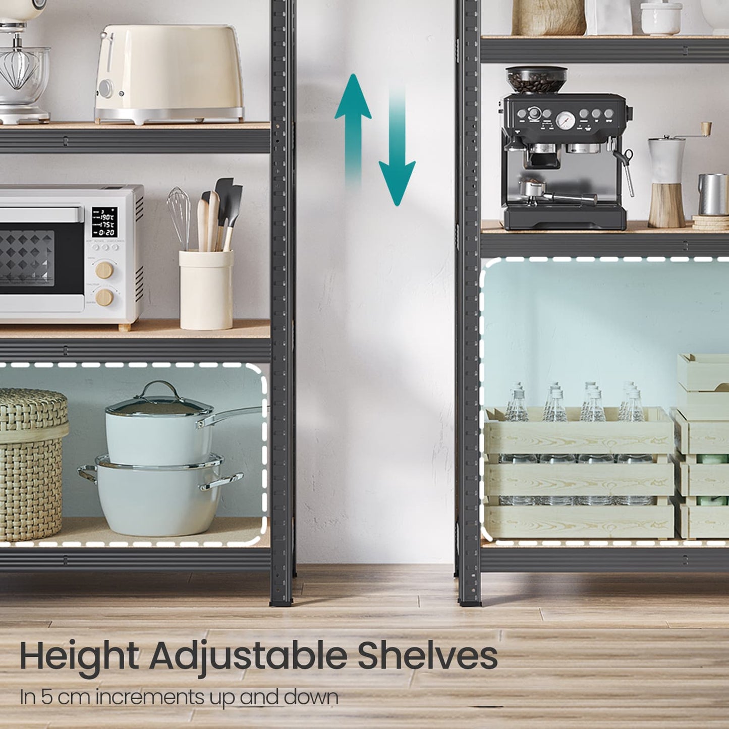 Garage Storage Shelving Set of 2, 40 x 90 x 180 cm, Silver - image 12