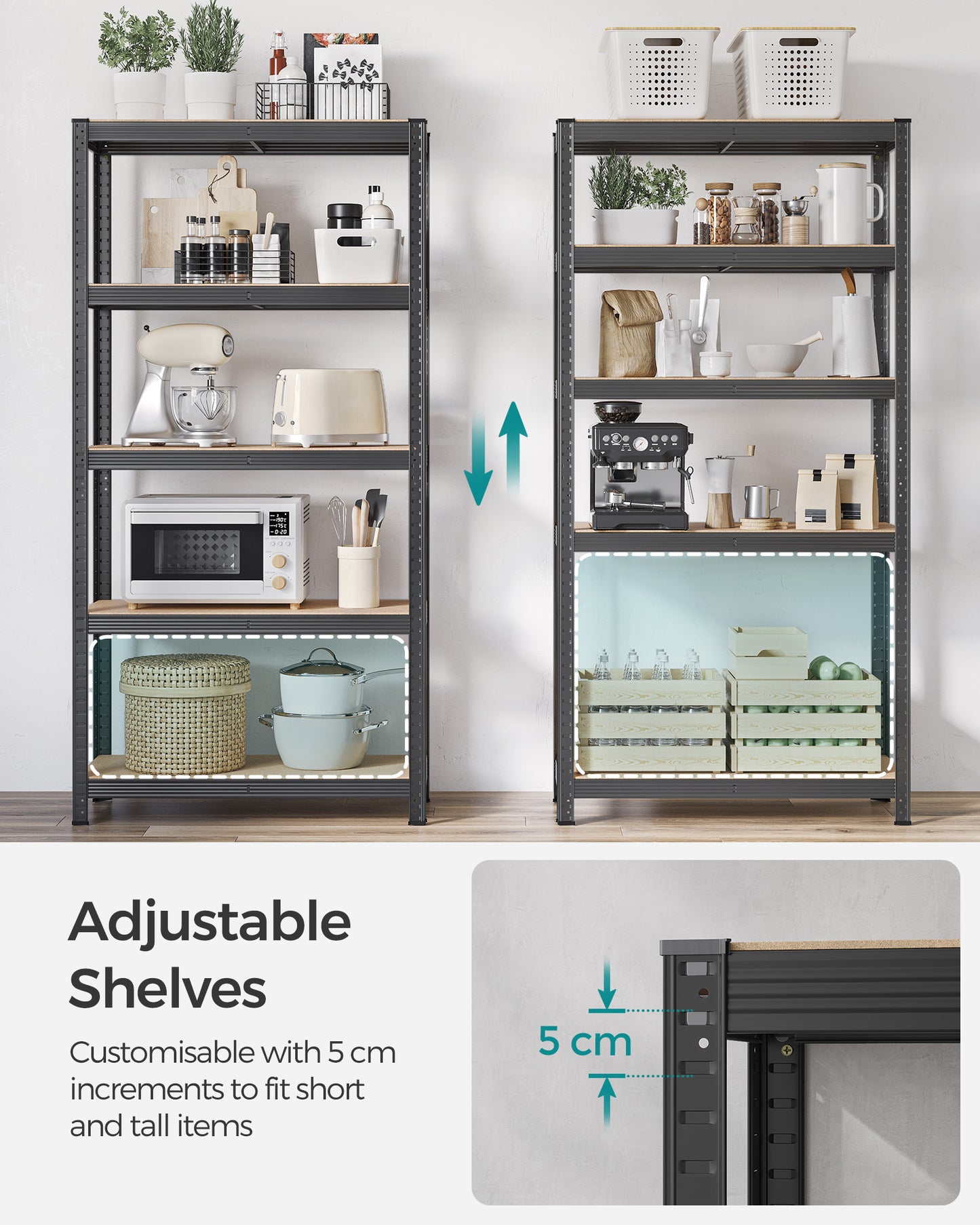 Set of 2 Silver Garage Shelving - image 54