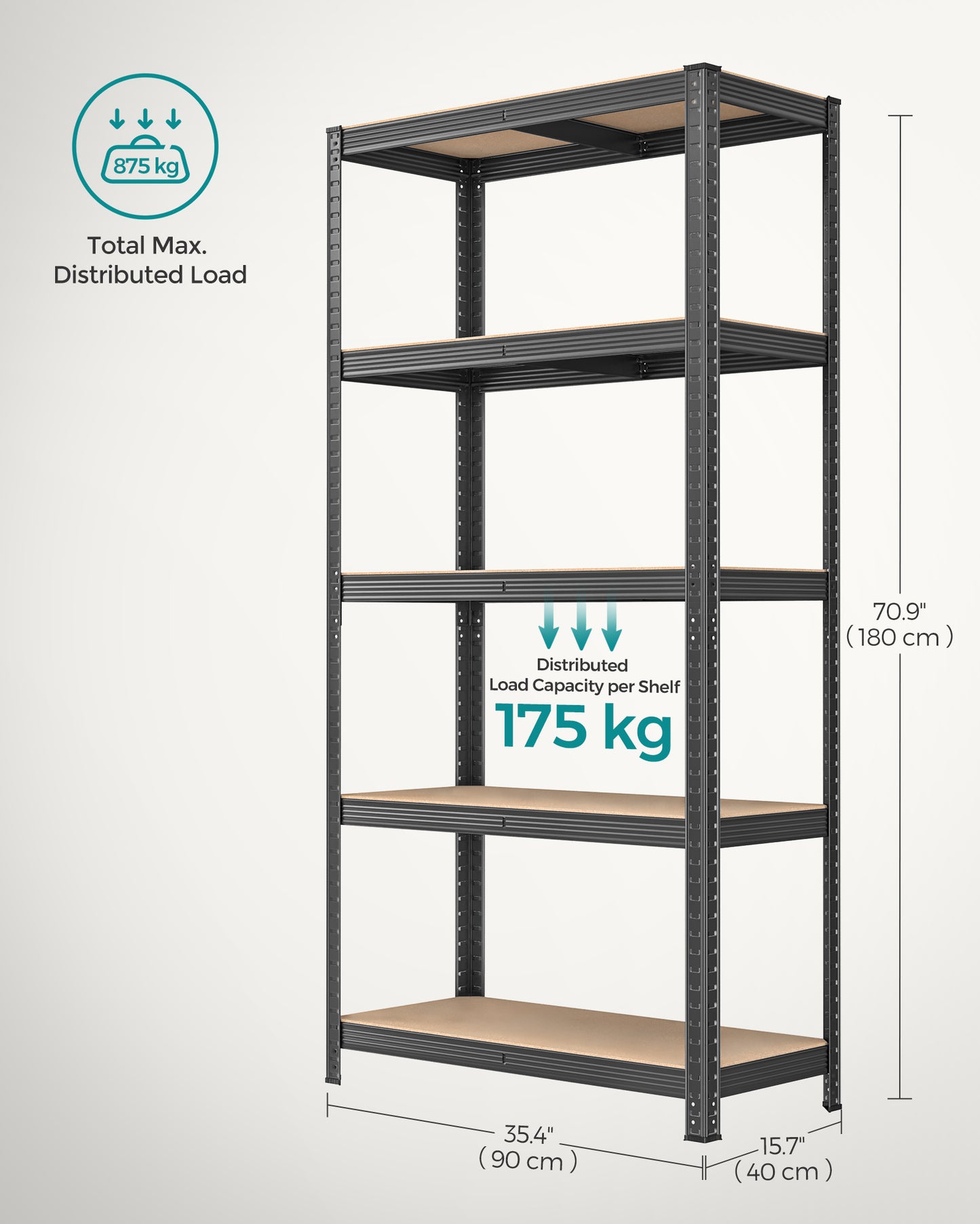 Set of 2 Silver Garage Shelving - image 57