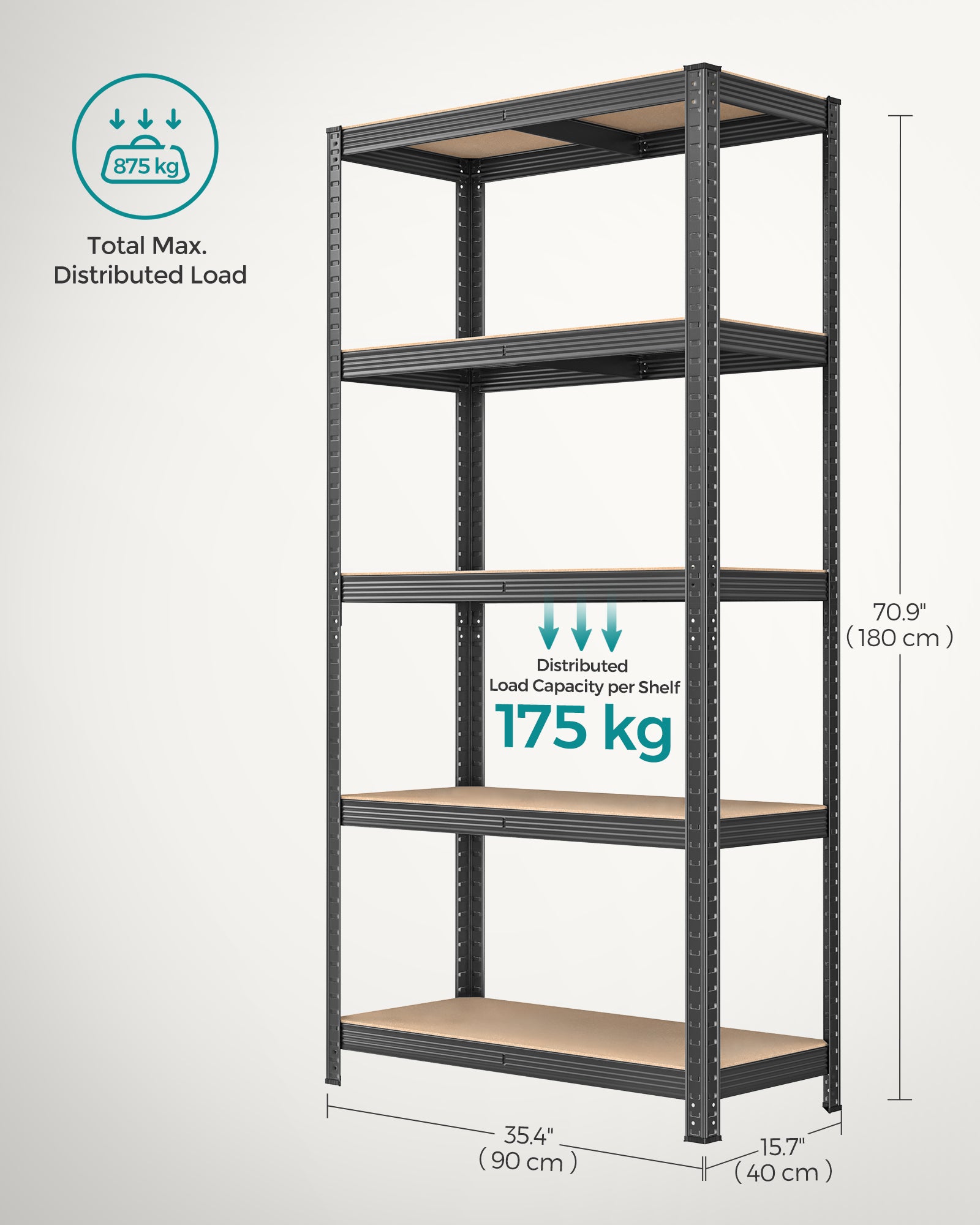 Set of 2 Silver Garage Shelving - image 57