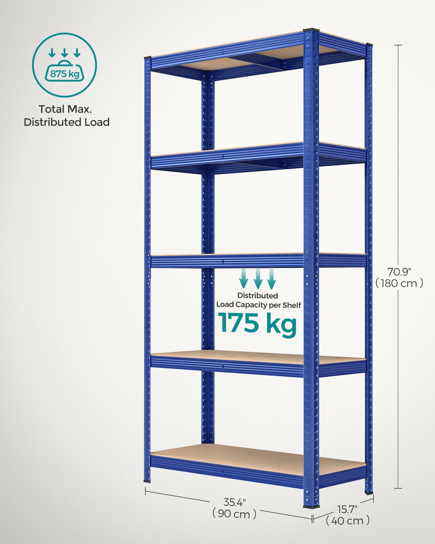 Set of 2 Silver Garage Shelving - image 75