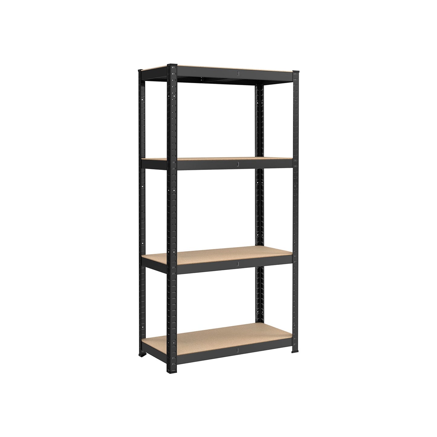 4-Tier Shelving Unit with 520 kg Capacity Black - image 1