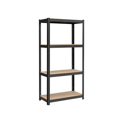 4-Tier Shelving Unit with 520 kg Capacity Black - image 2