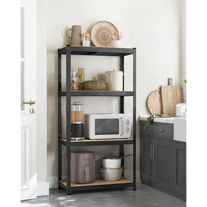 4-Tier Shelving Unit with 520 kg Capacity Black - image 10
