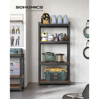 4-Tier Shelving Unit with 520 kg Capacity Black - image 13