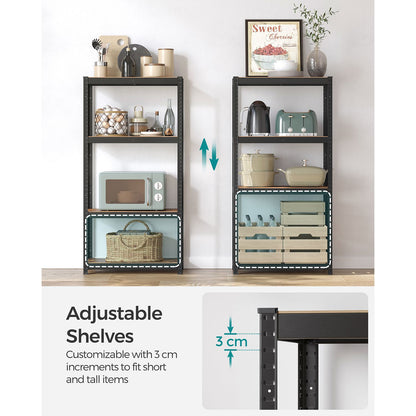 4-Tier Shelving Unit with 520 kg Capacity Black - image 15