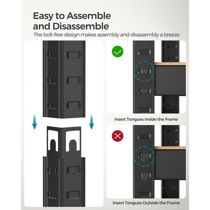 4-Tier Shelving Unit with 520 kg Capacity Black - image 16