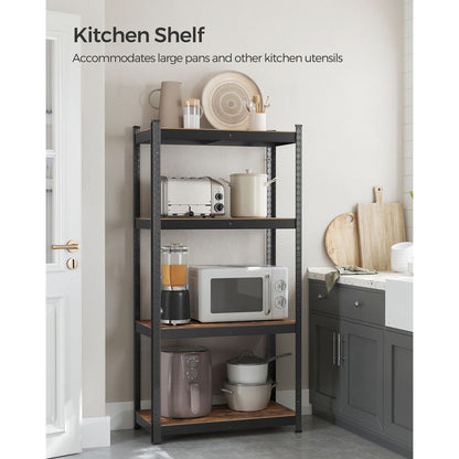 4-Tier Shelving Unit with 520 kg Capacity Black - image 20