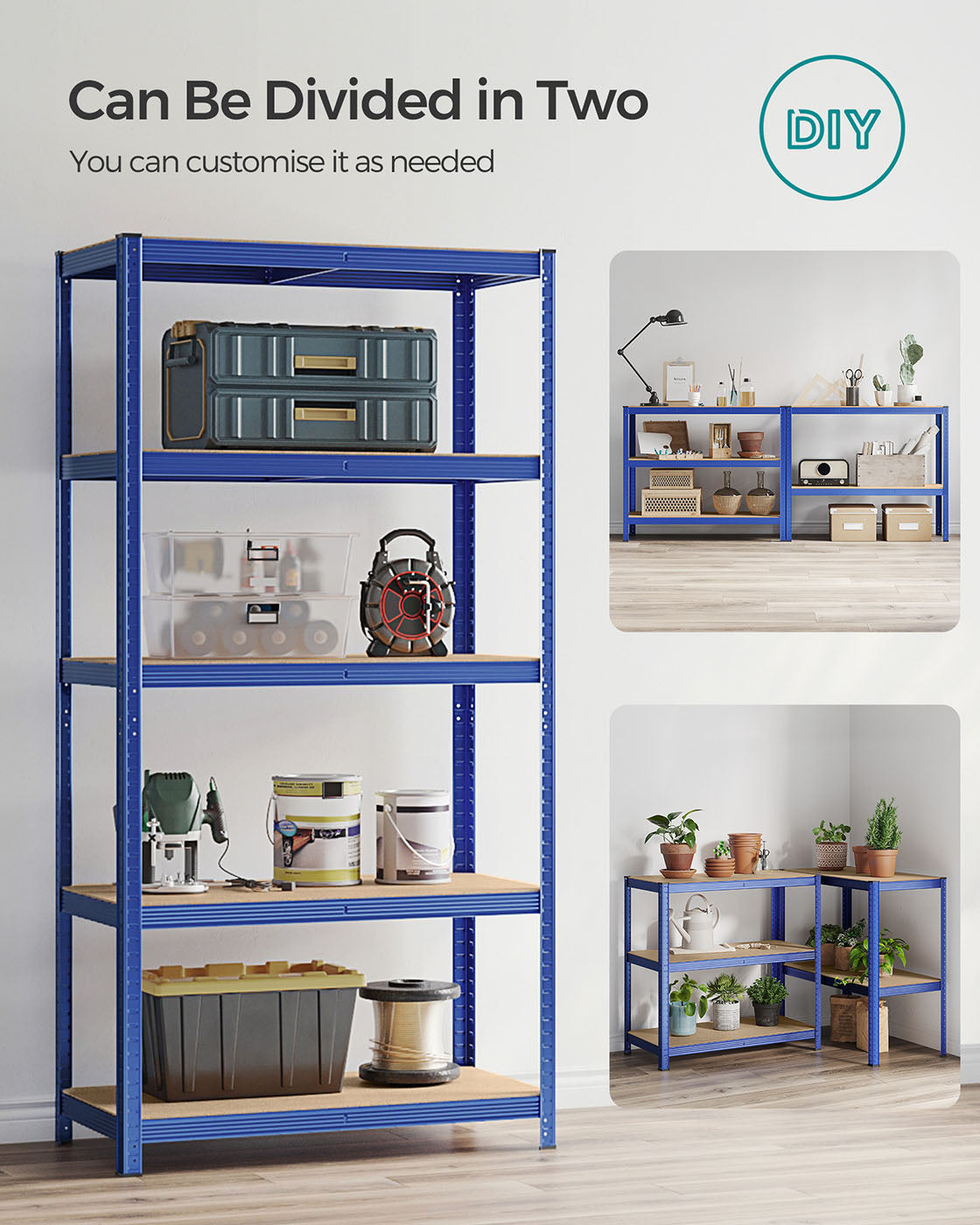Set of 2 Silver Garage Shelving - image 93
